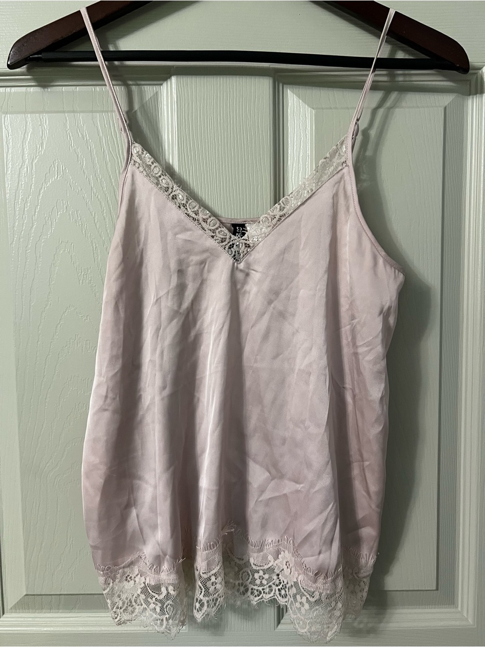 H&M Divided Lace-Trim Pink Camisole Top